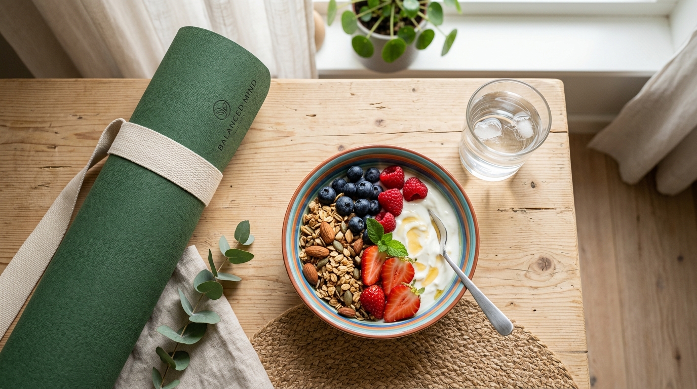 Gesundes Fr&uuml;hst&uuml;ck mit M&uuml;sli und frischem Obst